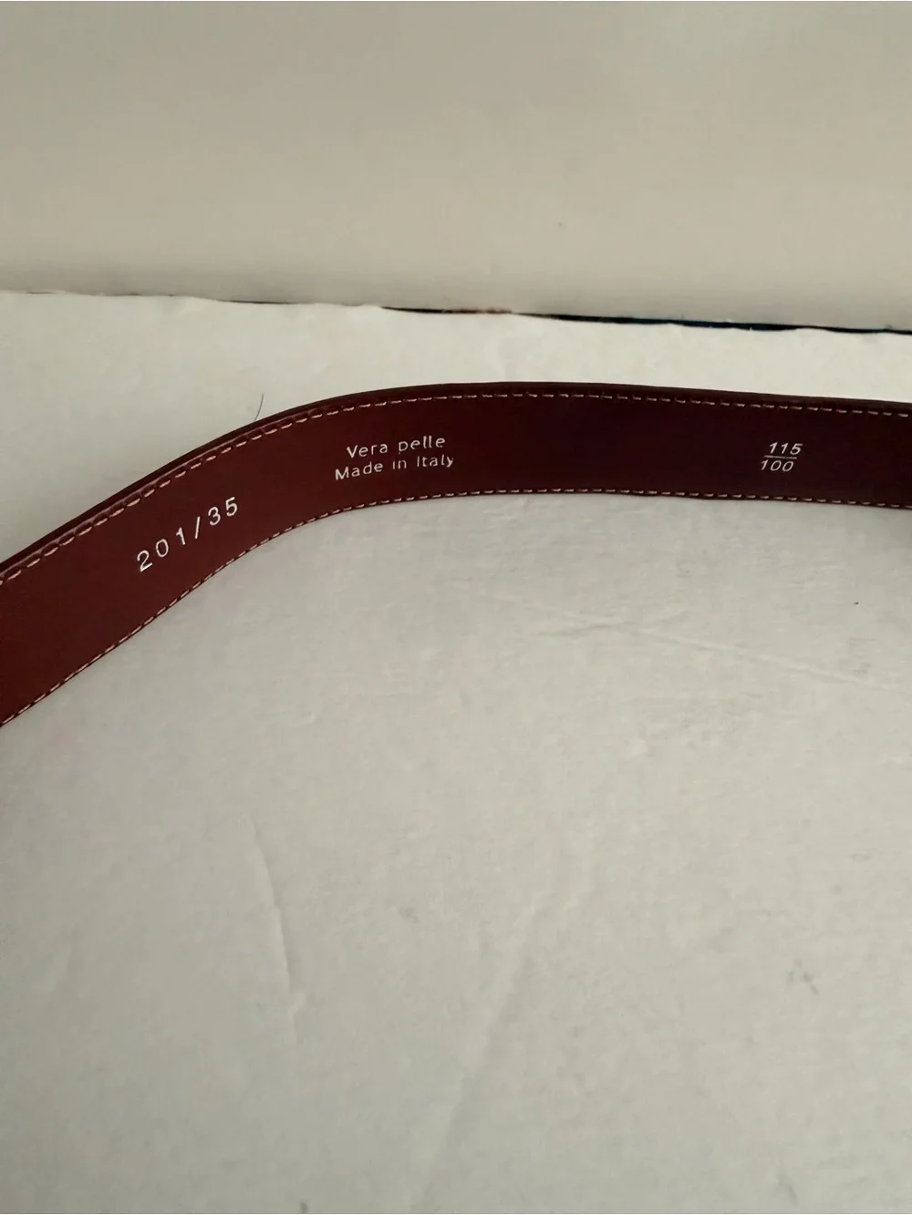 Italian Genuine Leather Brown Dress Belt Made in Italy 115/100
